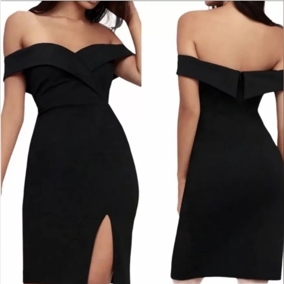 Lulus Dresses & Skirts - Lulu's Classic Glam Off The Shoulder Bodycon Dress Size Small NWT